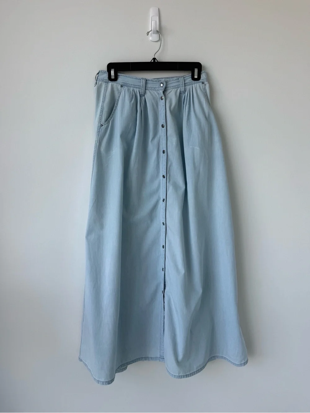 Pistola Light Blue Button-Front Maxi Skirt